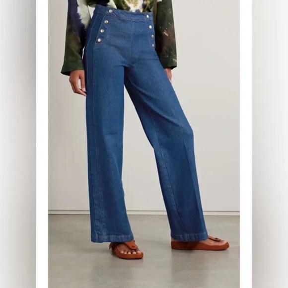 27 Frame Wide Leg Jeans Side Zip - Picture 4 of 12